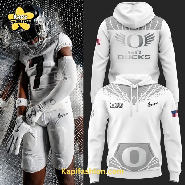 Oregon Ducks “Generation O Warp Speed” White Hoodie 2024 V2