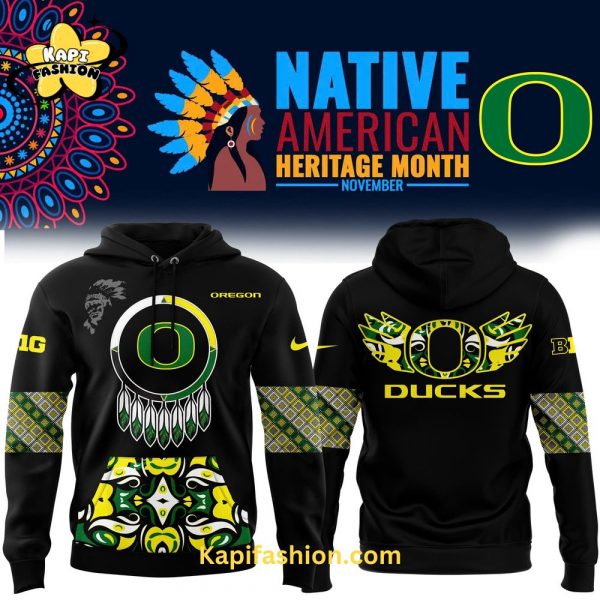 Oregon Ducks Native American Heritage Month Premium Limited Pullover Hoodie V2