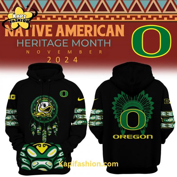 Oregon Ducks Native American Heritage Month Premium Limited Pullover Hoodie for Women V1