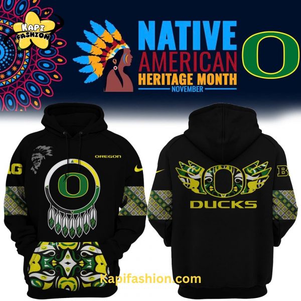 Oregon Ducks Native American Heritage Month Premium Limited Pullover Hoodie for Women V2