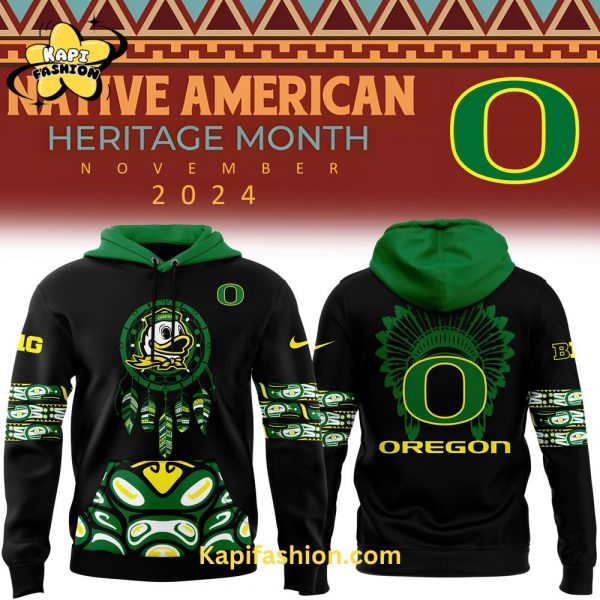 Oregon Ducks Native American Heritage Month Premium Limited Pullover Hoodie v1