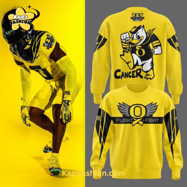 Oregon Ducks “Stomp Out Cancer” Heroes SweatShirt Gold Edition