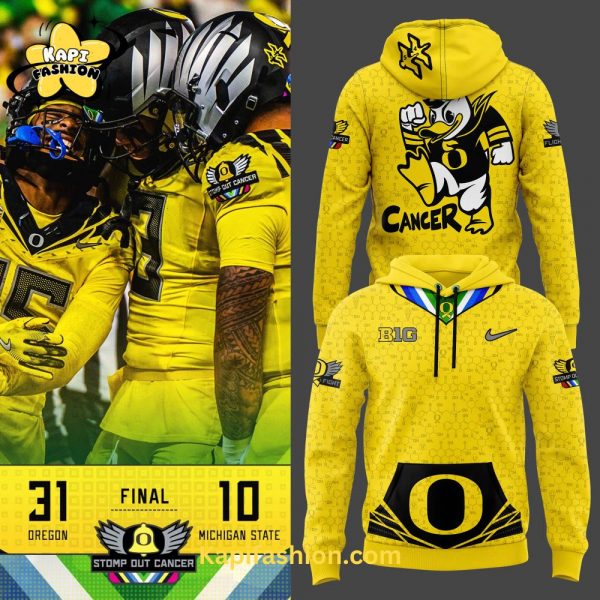 Oregon Ducks “Stomp Out Cancer” Limited Gold Hoodie