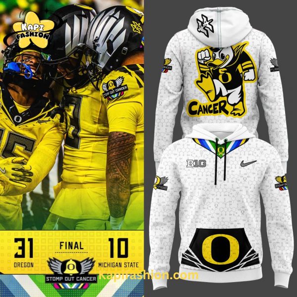 Oregon Ducks “Stomp Out Cancer” Limited White Hoodie