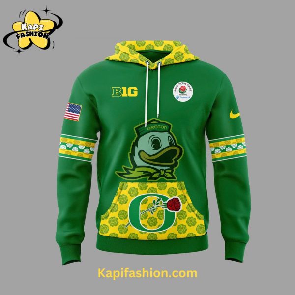 Oregon Ducks x Rose Bowl Game Hoodie Limited Green Edition 1.1.2025