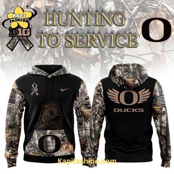 Oregon Football Nike Camo Hunting 2024 Hoodie