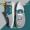 Philadelphia Eagles Skull Grey Canvas Loafer Shoes Custom Your Name