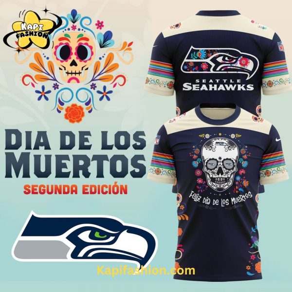 Seattle Seahawks 2024 NFL Dia De Los Muertos Premium Limited T Shirt