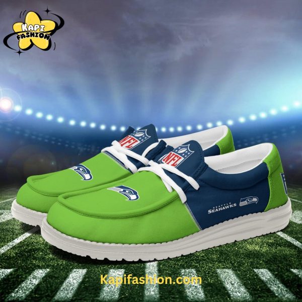 Seattle Seahawks Green Canvas Loafer Shoes Custom Your Name 4