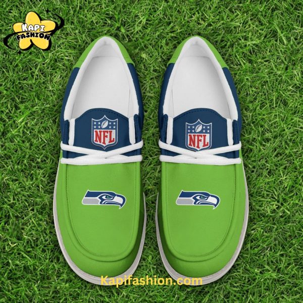 Seattle Seahawks Green Canvas Loafer Shoes Custom Your Name 5