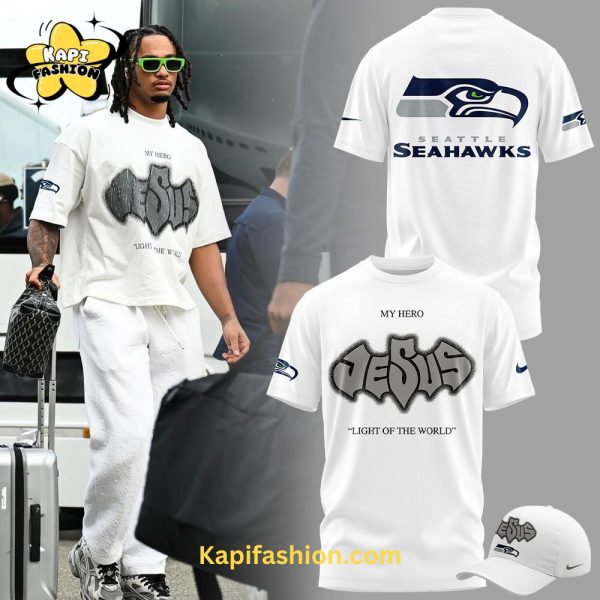 Seattle Seahawks Jesus Light of The World Limited Edition White T shirt