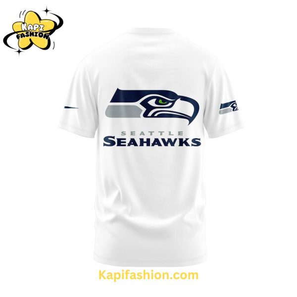 Seattle Seahawks Jesus Light of The World Limited Edition White T shirt 3