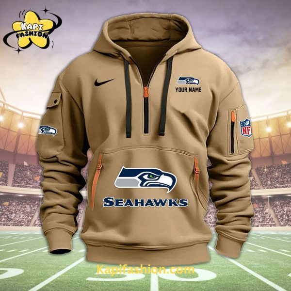 Seattle Seahawks Personalized 2D Quarter zip hoodie Limited Edition V3