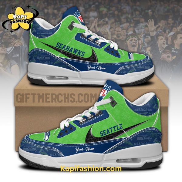 Seattle Seahawks Personalized Air Jordan 3 Limited Edition