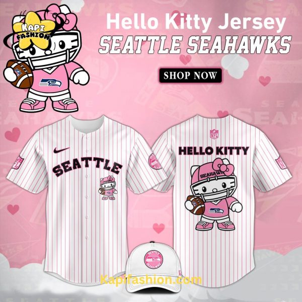 Seattle Seahawks X Kitty Pink Jersey Limited Edition V1