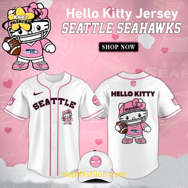 Seattle Seahawks X Kitty Pink Jersey Limited Edition V3