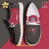 Tampa Bay Buccaneers Skull Black Red Canvas Loafer Shoes Custom Your Name