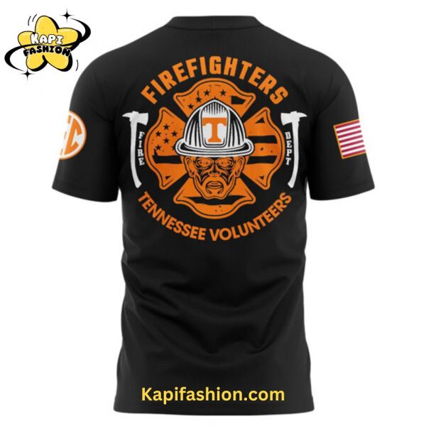 Tennessee Football x 2024 Firefighter Appreciation Night Premium Limited Black T Shirt 3