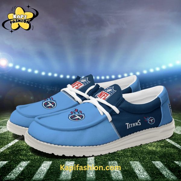 Tennessee Titans Blue Canvas Loafer Shoes Custom Your Name 4