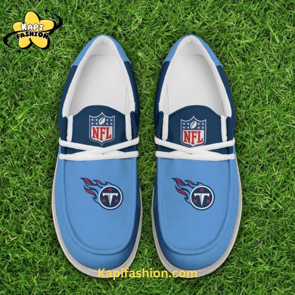 Tennessee Titans Blue Canvas Loafer Shoes Custom Your Name 5