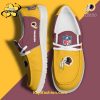 Washington Redskins Skull Golden Canvas Loafer Shoes Custom Your Name