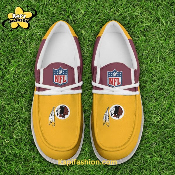 Washington Redskins Golden Canvas Loafer Shoes Custom Your Name 5