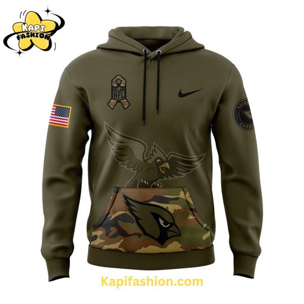 Arizona Cardinals Nike Camo 2024 Salute to Service Club Fleece Pullover Hoodie 2