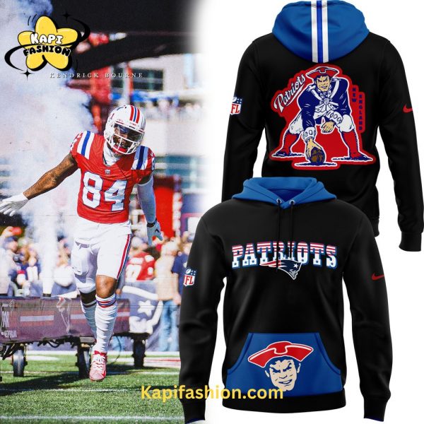 Black Throwback New England Patriots Rewind Club Hoodie