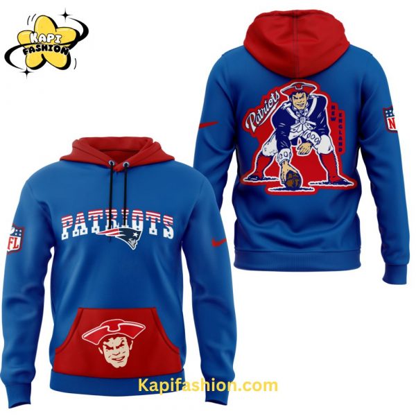 Blue New England Patriots Rewind Club Fleece Pullover Hoodie