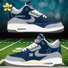 Dallas Cowboys Custom Name Air Jordan 3 Limited Silver Edition