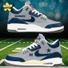 Dallas Cowboys Custom Name Air Jordan 3 Limited White Black Edition