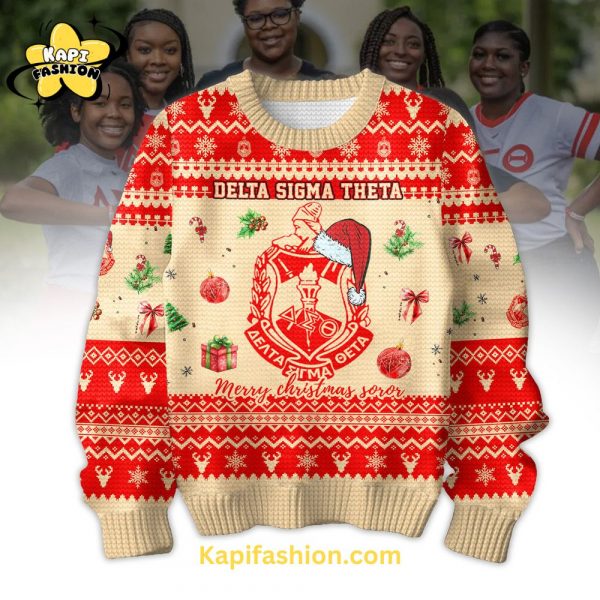 Delta Sigma Theta Christmas Sweater Limited Red Edition