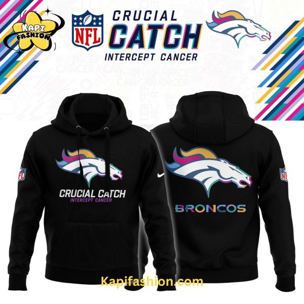 Denver Broncos Black 2024 NFL Crucial Catch Club Hoodie