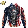 Denver Broncos NFL Usa Flag & Eagle Hoodie