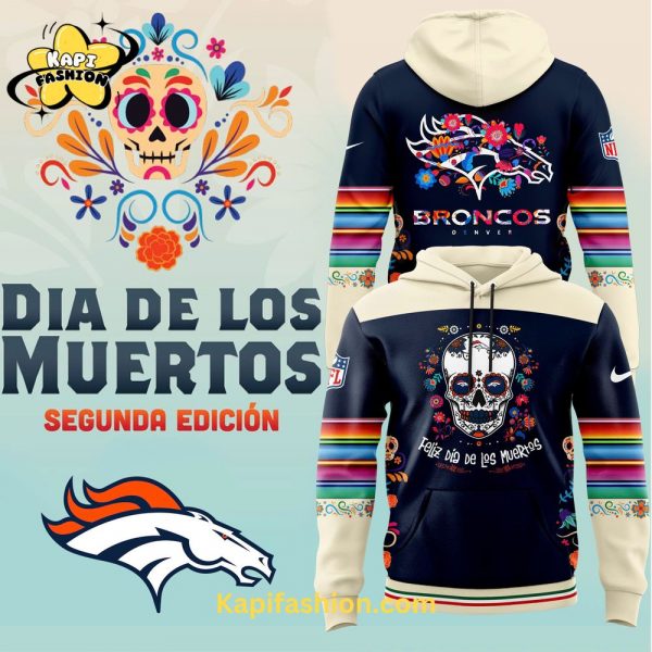 Denver Broncos NFL Dia De Los Muertos Premium Limited Pullover Hoodie V1