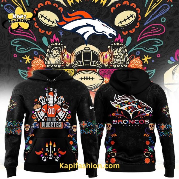 Denver Broncos NFL Dia De Los Muertos Premium Limited Pullover Hoodie V2