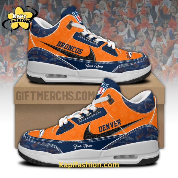 Denver Broncos Personalized Air Jordan 3 Limited Edition