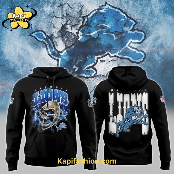 Detroit Lions Skeleton Hoodie Limited Black Edition