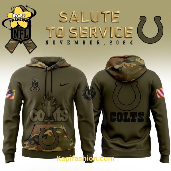 Indianapolis Colts Nike Camo Salute to Service Club Fleece Pullover Hoodie V2