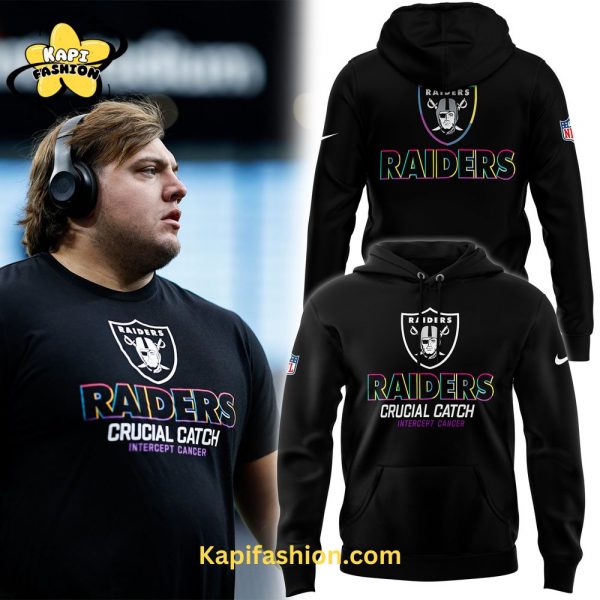 Las Vegas Raiders Fanatics Black Crucial Catch Pullover Hoodie