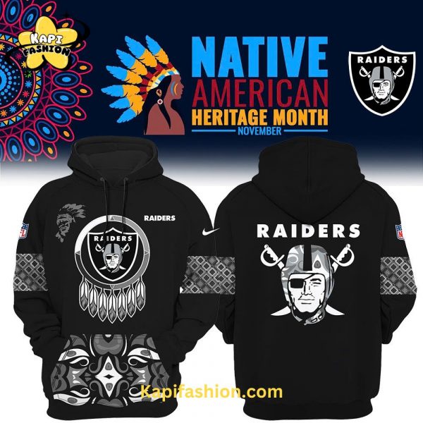 Las Vegas Raiders Native American Heritage Month Premium Limited Pullover Hoodie Women