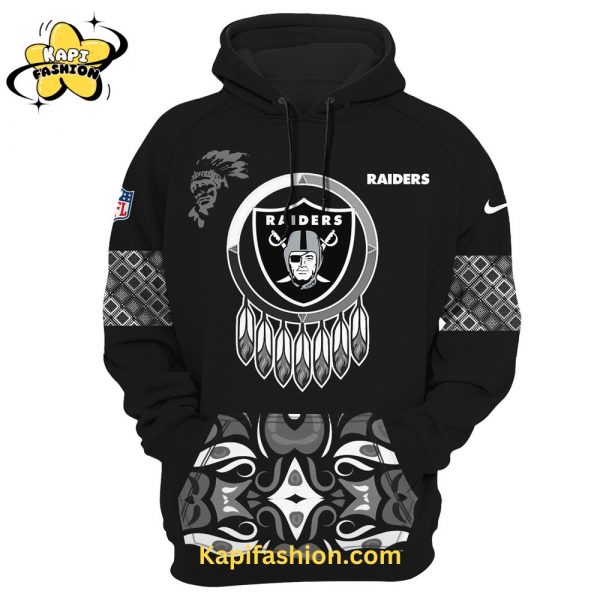 Las Vegas Raiders Native American Heritage Month Premium Limited Pullover Hoodie Women