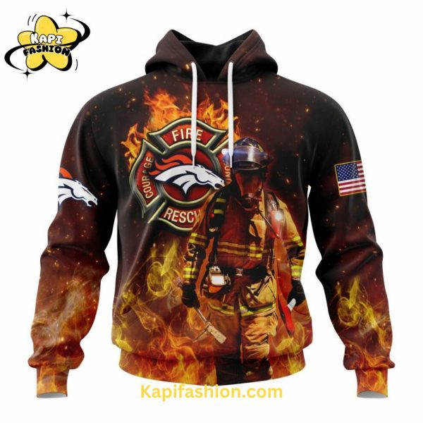 Limited Edition Denver Broncos Courage Fire Mode Hoodie