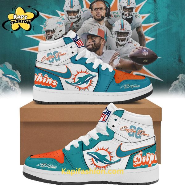 Limited Edition NFL Miami Dolphins Football Air Jordan 1