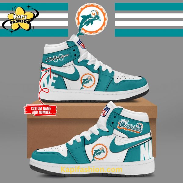 Limited NFL Miami Dolphins Throwback NFL Miami Dolphins Air Jordan 1