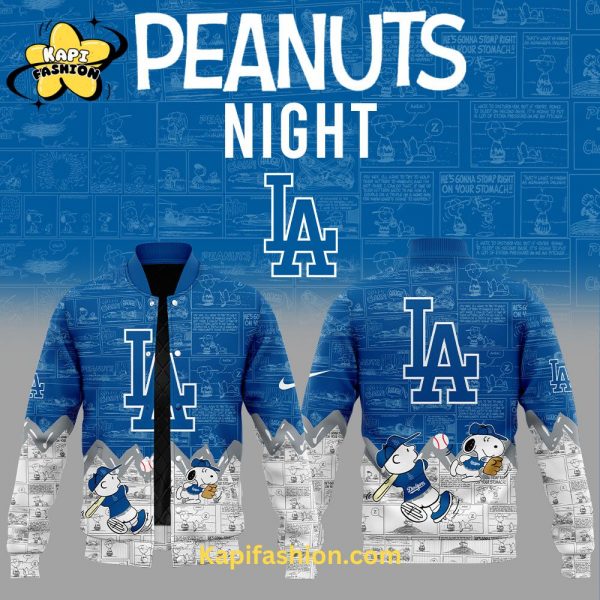 Los Angeles Dodgers 75th Anniversary of Peanuts Baseball Button Jacket