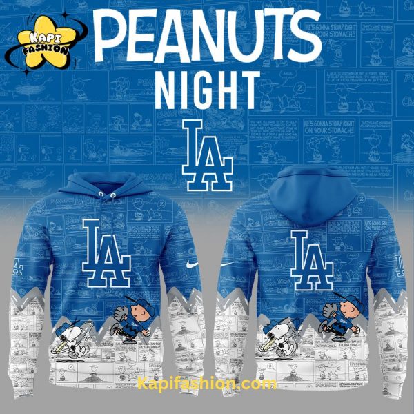 Los Angeles Dodgers 75th Anniversary of Peanuts Hoodie 2