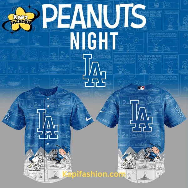 Los Angeles Dodgers 75th Anniversary of Peanuts Jersey  2