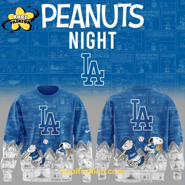 Los Angeles Dodgers 75th Anniversary of Peanuts Sweatshirt