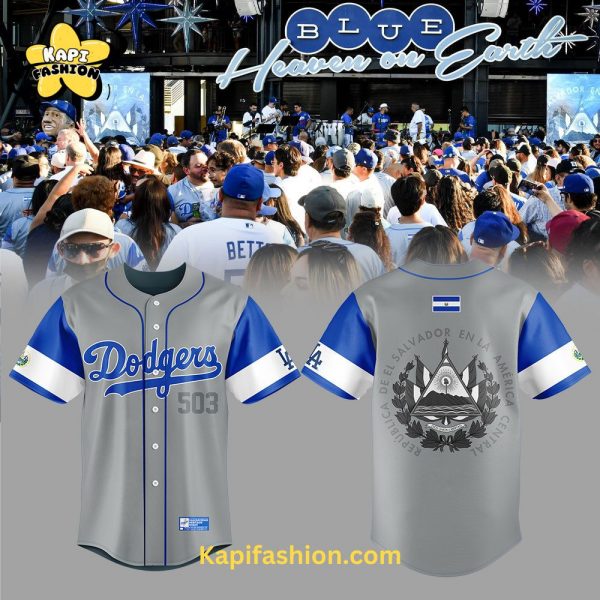 Los Angeles Dodgers Salvadoran Heritage Night Salvador Jersey